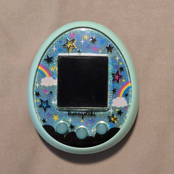 Tamagotchi On Magic Green Shell Rare Bandai English TESTED Works Virtual Pet - Picture 2 of 7